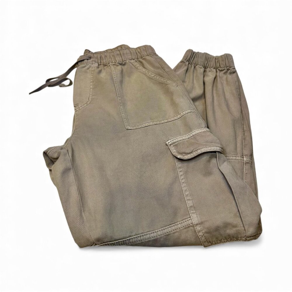 AÉROPOSTALE Baggy Cargo Joggers – Taupe Lyocell Blend (M)
